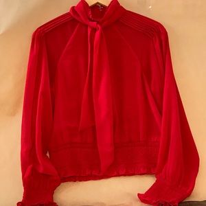 BEBE red blouse (S)